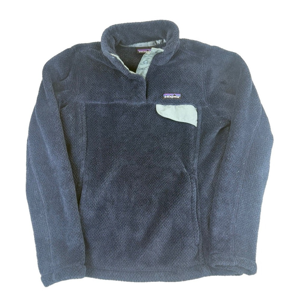 Patagonia Synchilla Snap T Fleece Pullover Mens Small Navy Blue 25443 FA18